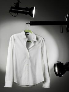 A white Theory blouse that retails for $185.00 photographed in the Plain Dealer studio January 24, 2008.  (John Kuntz / The Plain Dealer)